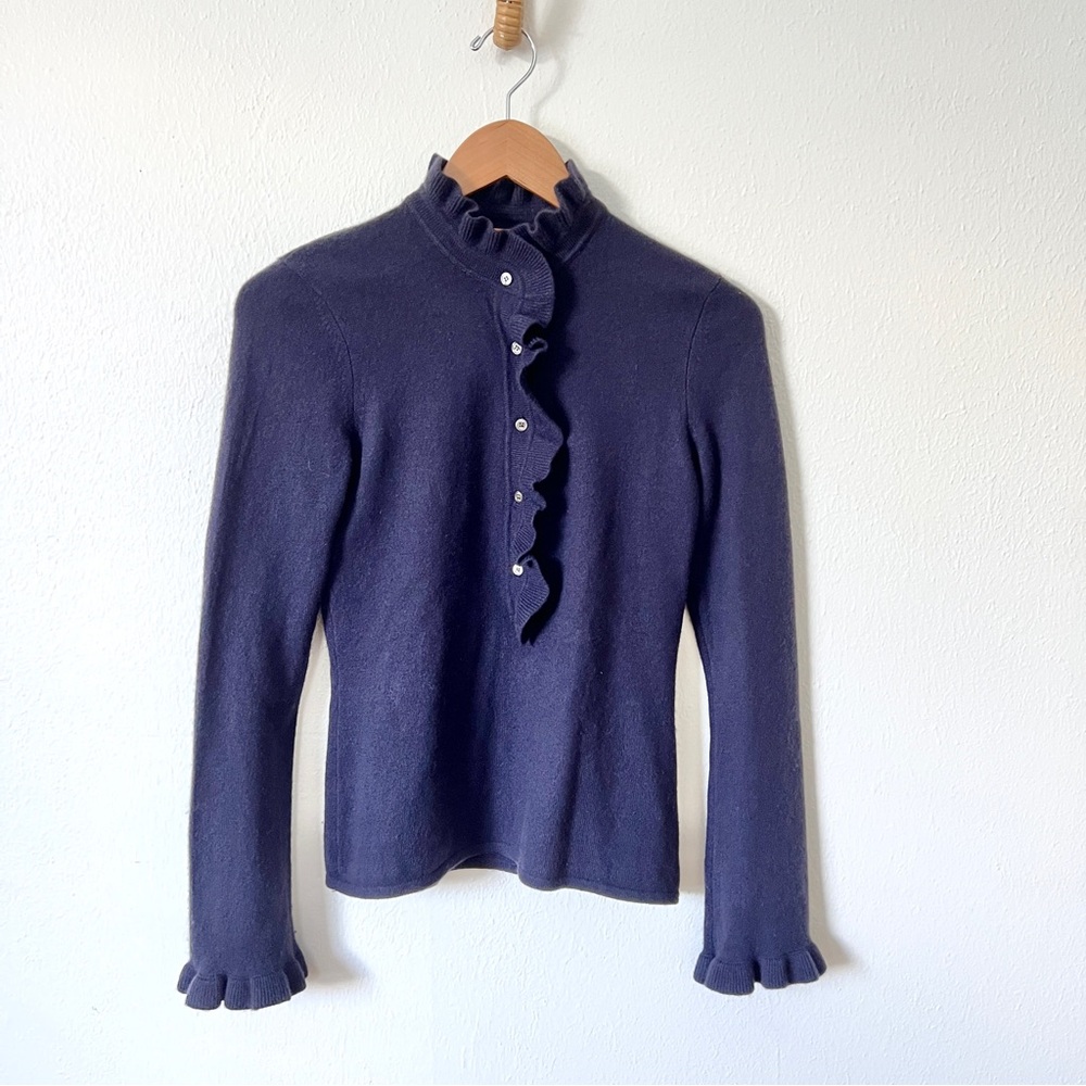 Tory Burch Cashmere Sweater w/ Ruffles